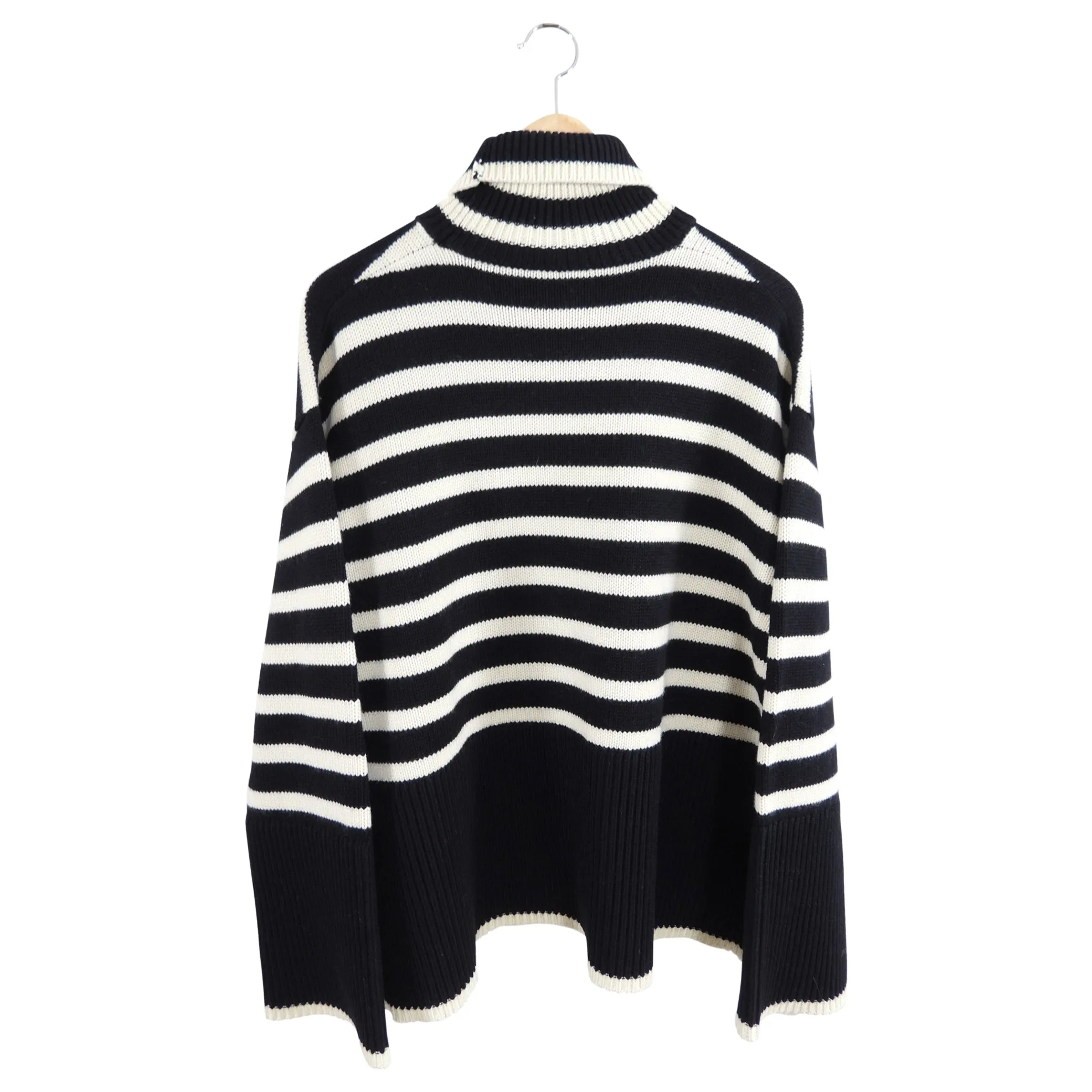 Toteme Signature Stripe Turtleneck Black Ivory XS/S