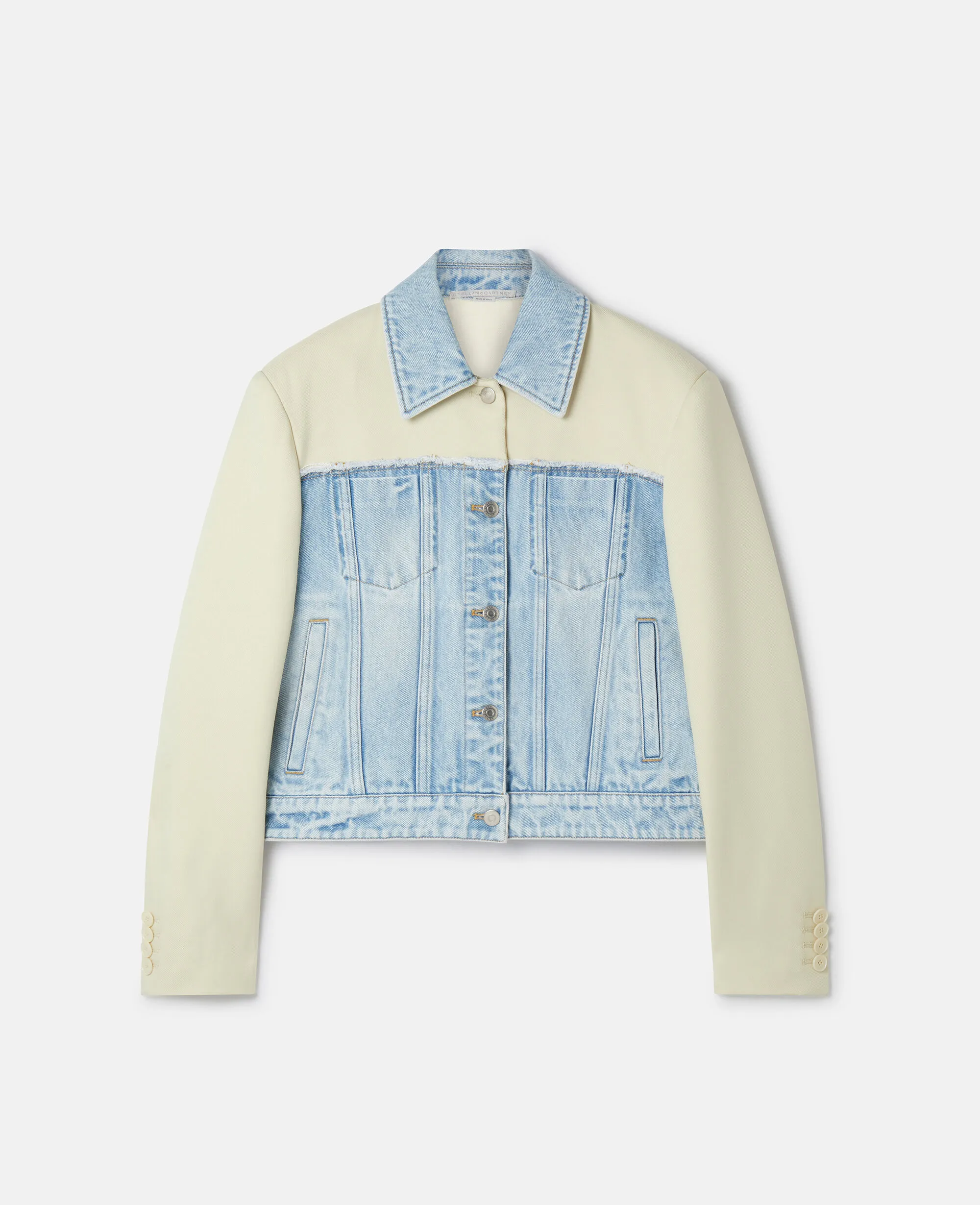 Two-Tone Panelled Denim Jacket