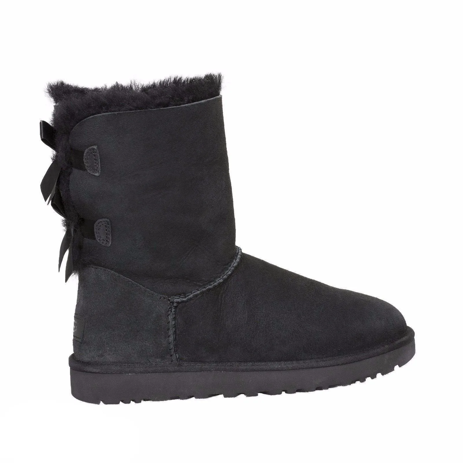 UGG Bailey Bow II Black Boots - Kids/Toddlers