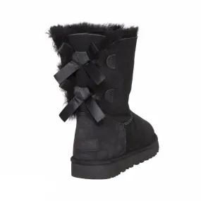 UGG Bailey Bow II Black Boots - Kids/Toddlers