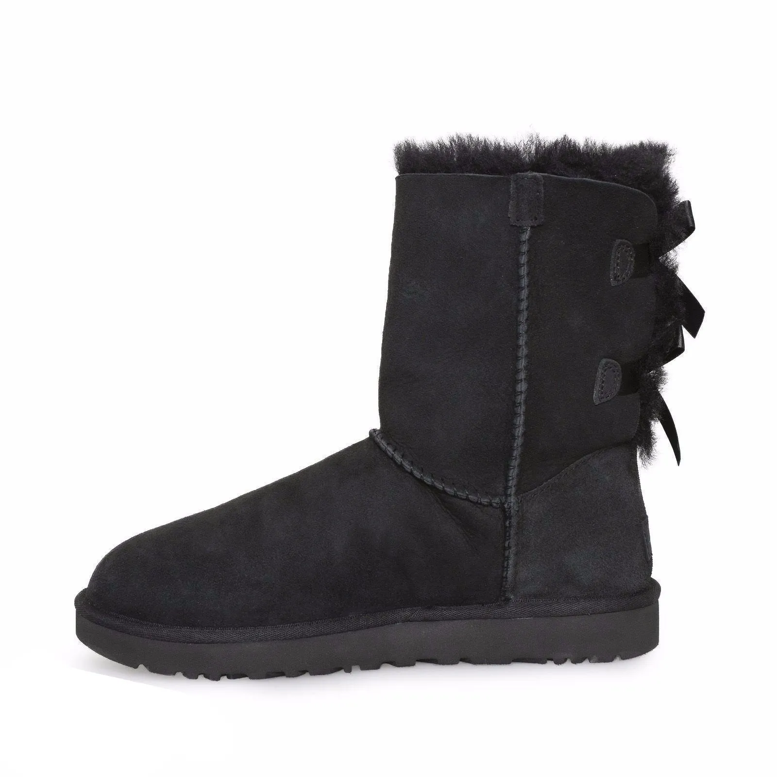 UGG Bailey Bow II Black Boots - Kids/Toddlers