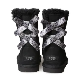 UGG Bailey Bow II Black Boots - Youth