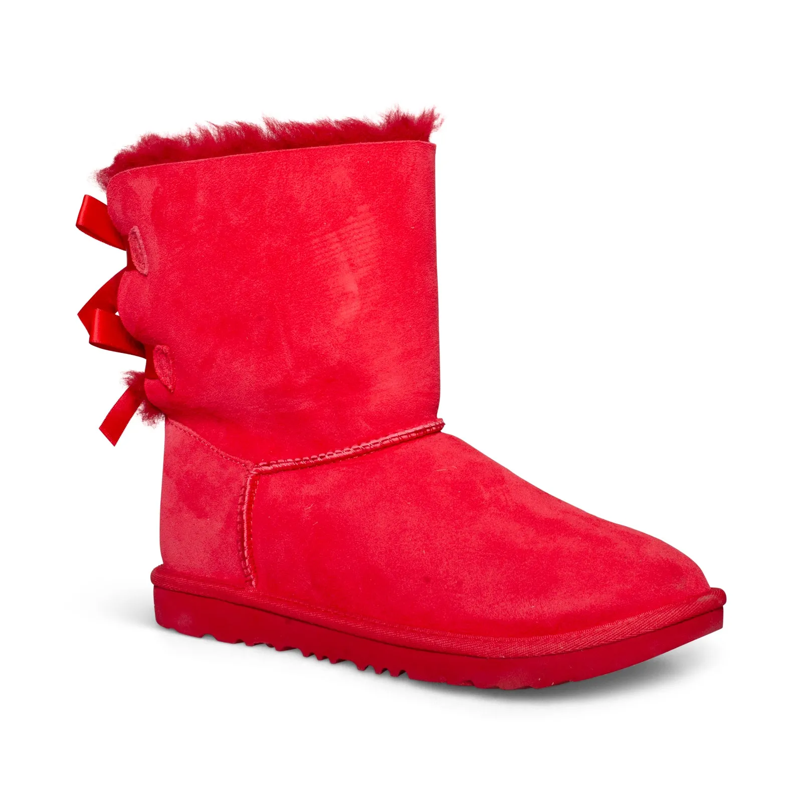 UGG Bailey Bow II Red Boots - Youth