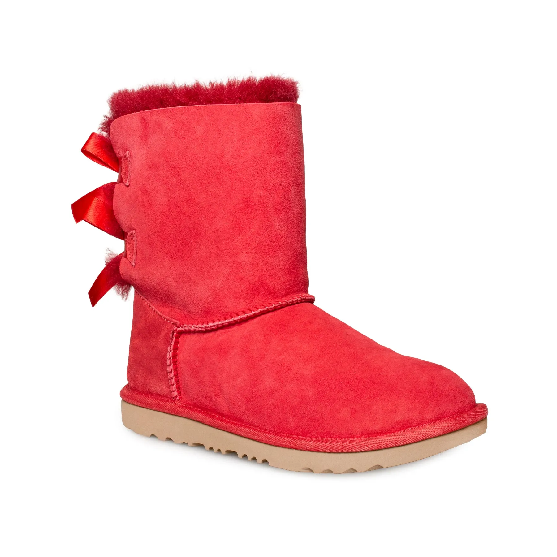 UGG Bailey Bow II Ribbon Red Youth Boots.