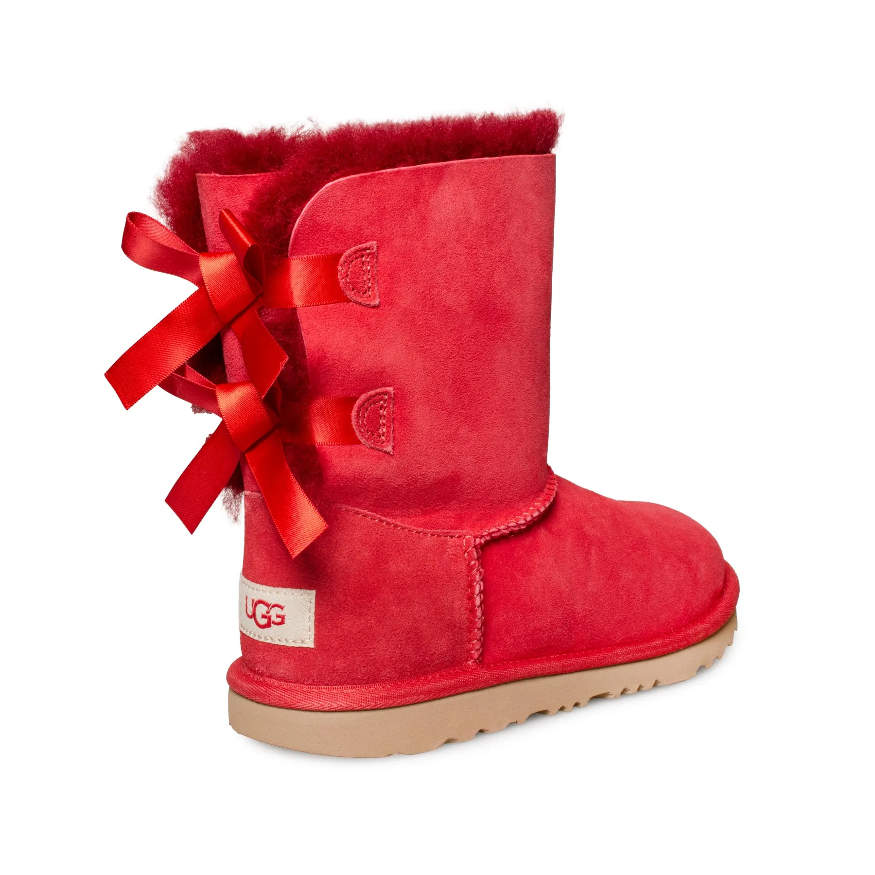 UGG Bailey Bow II Ribbon Red Youth Boots.