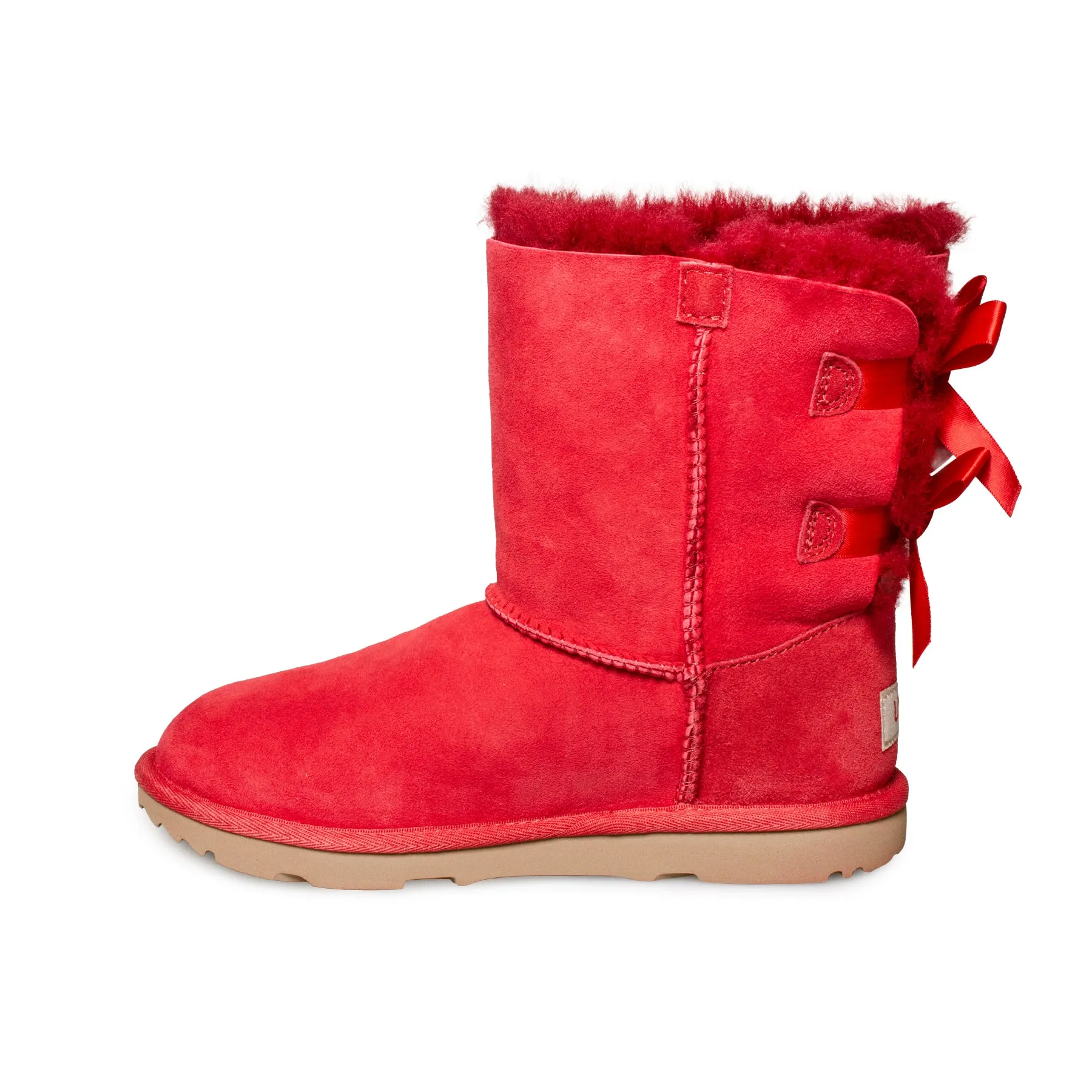 UGG Bailey Bow II Ribbon Red Youth Boots.