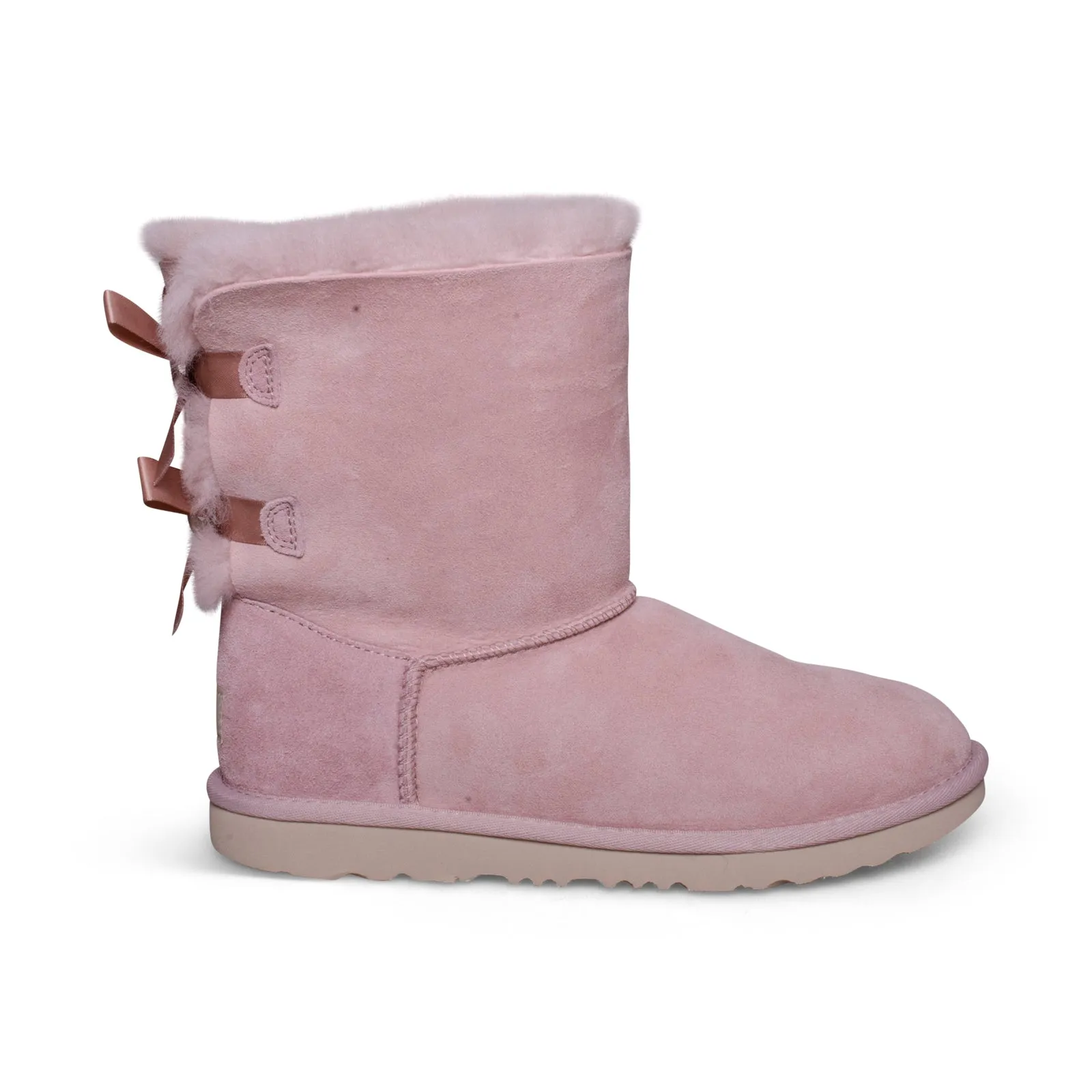 UGG Bailey Bow II Rose Grey Boots for Kids