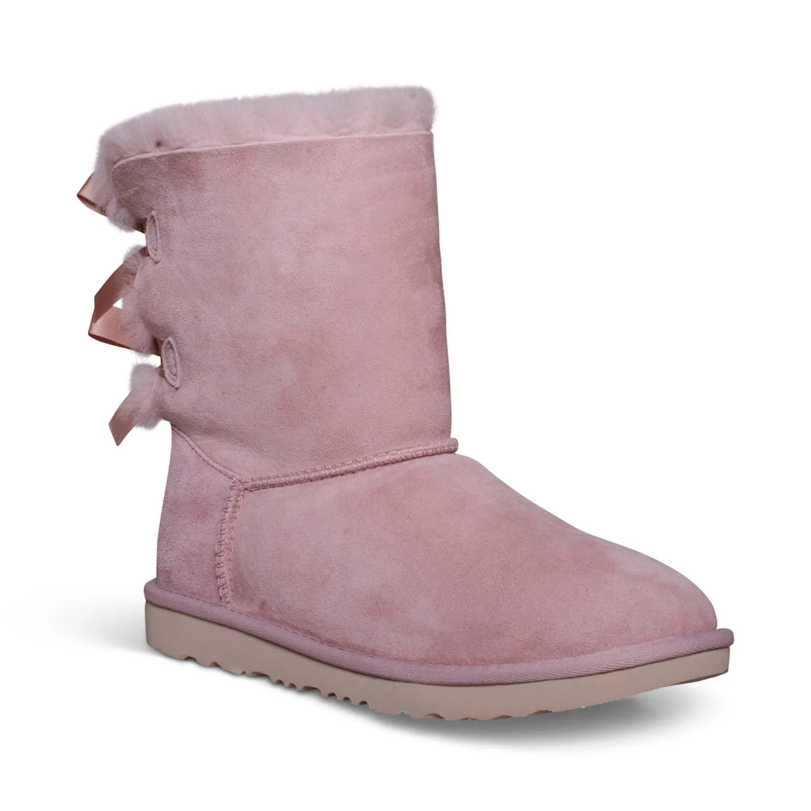 UGG Bailey Bow II Rose Grey Boots for Kids