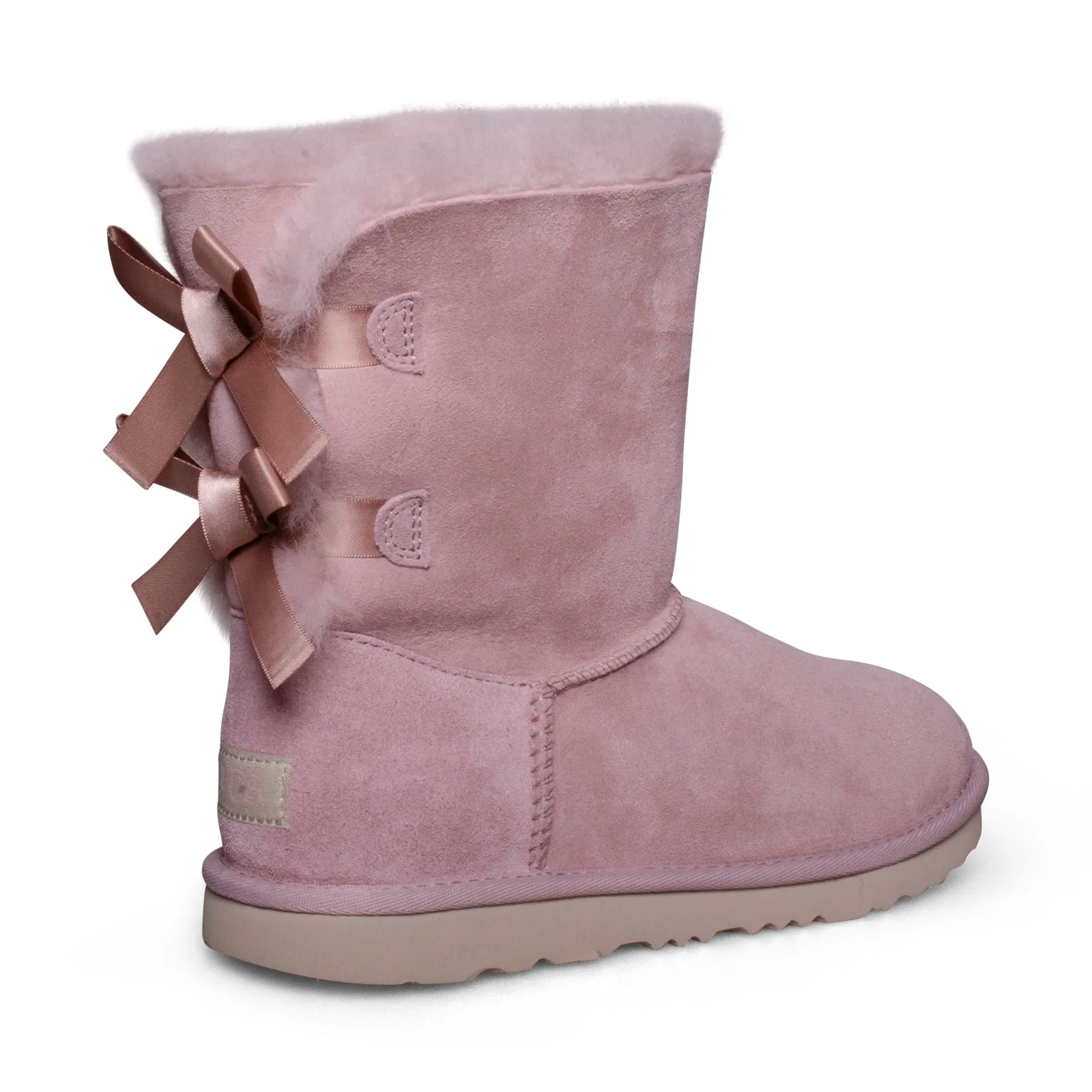 UGG Bailey Bow II Rose Grey Boots for Kids