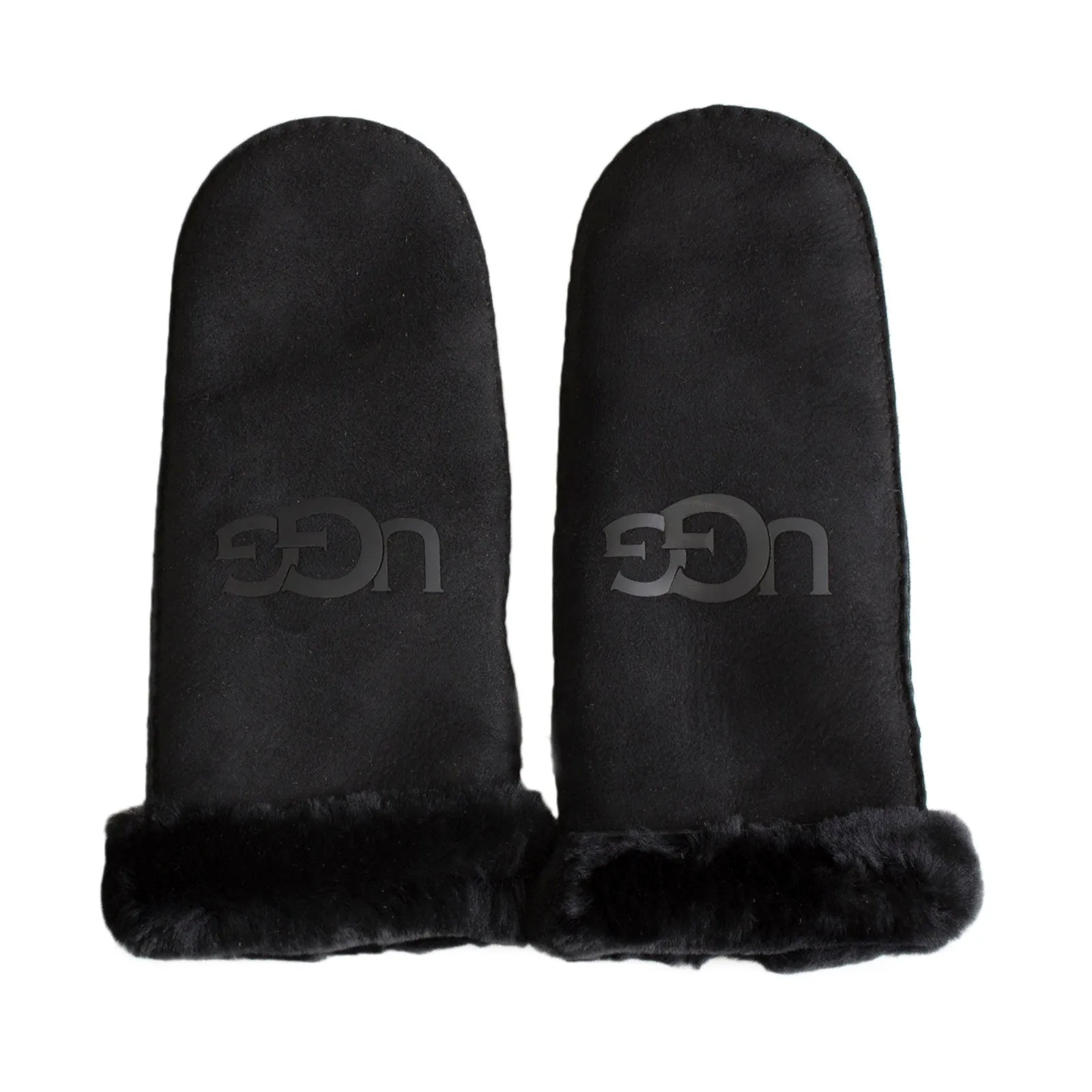 UGG Black Logo Mittens for Women