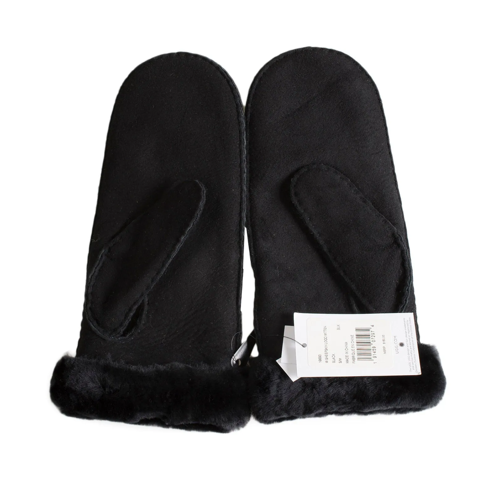 UGG Black Logo Mittens for Women