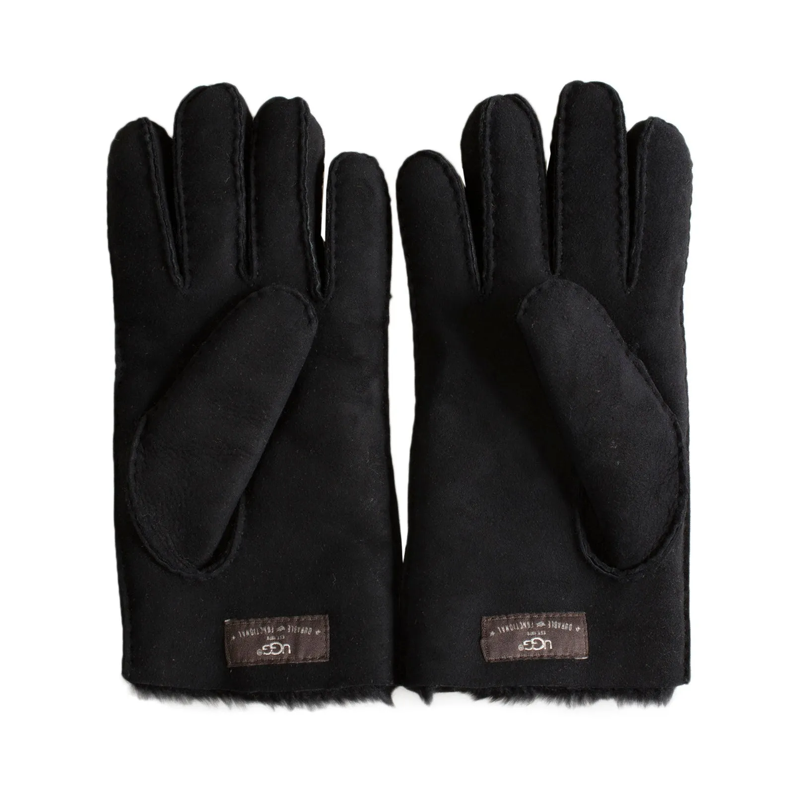 UGG Black Sheepskin Gloves - Men's