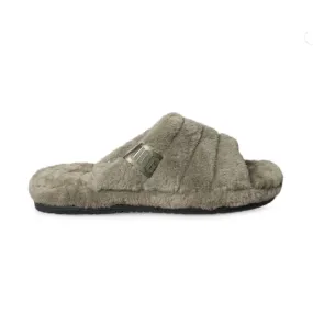 UGG Burnt Olive Fluff Slippers for Men