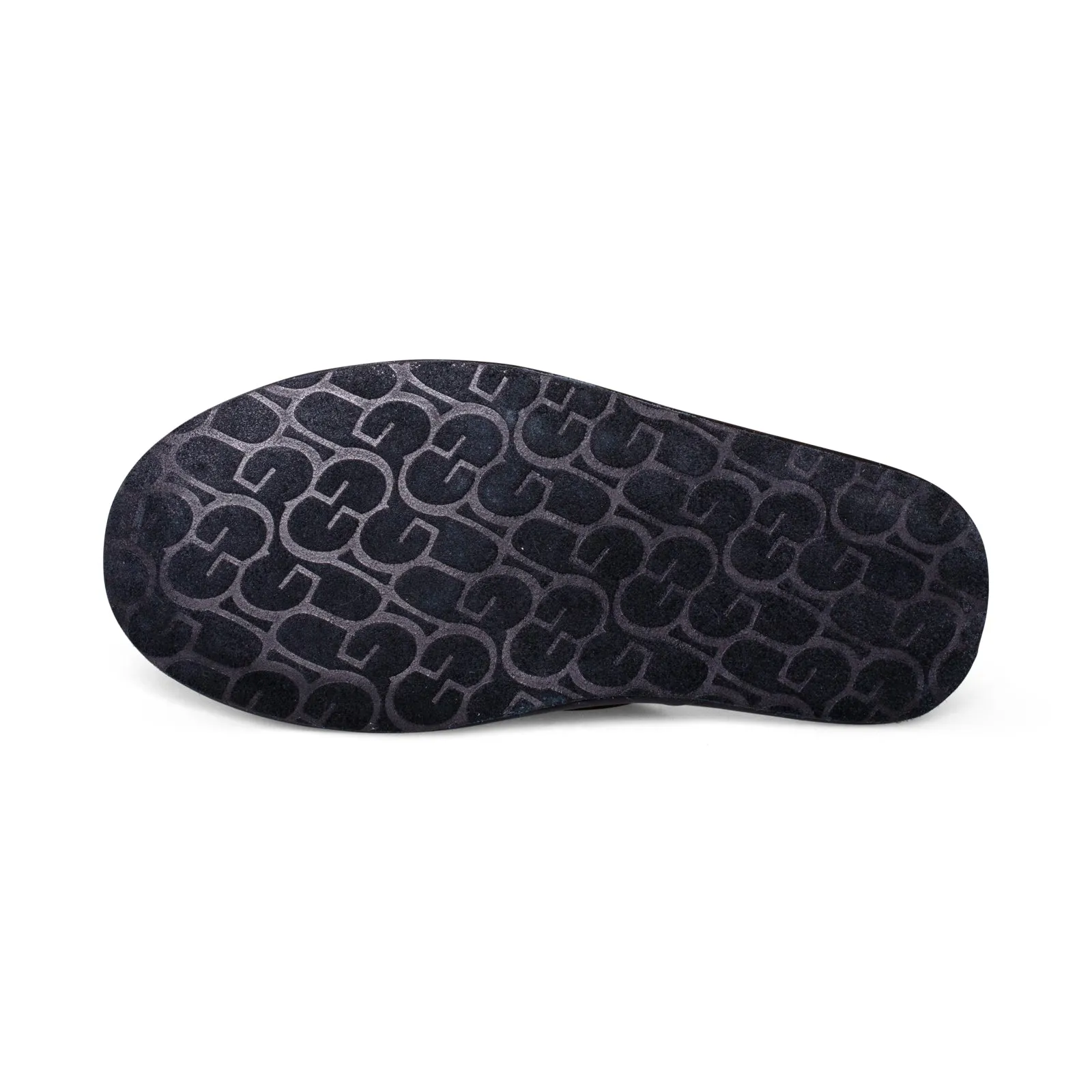 UGG Men's Black Leather Slippers - Scuff