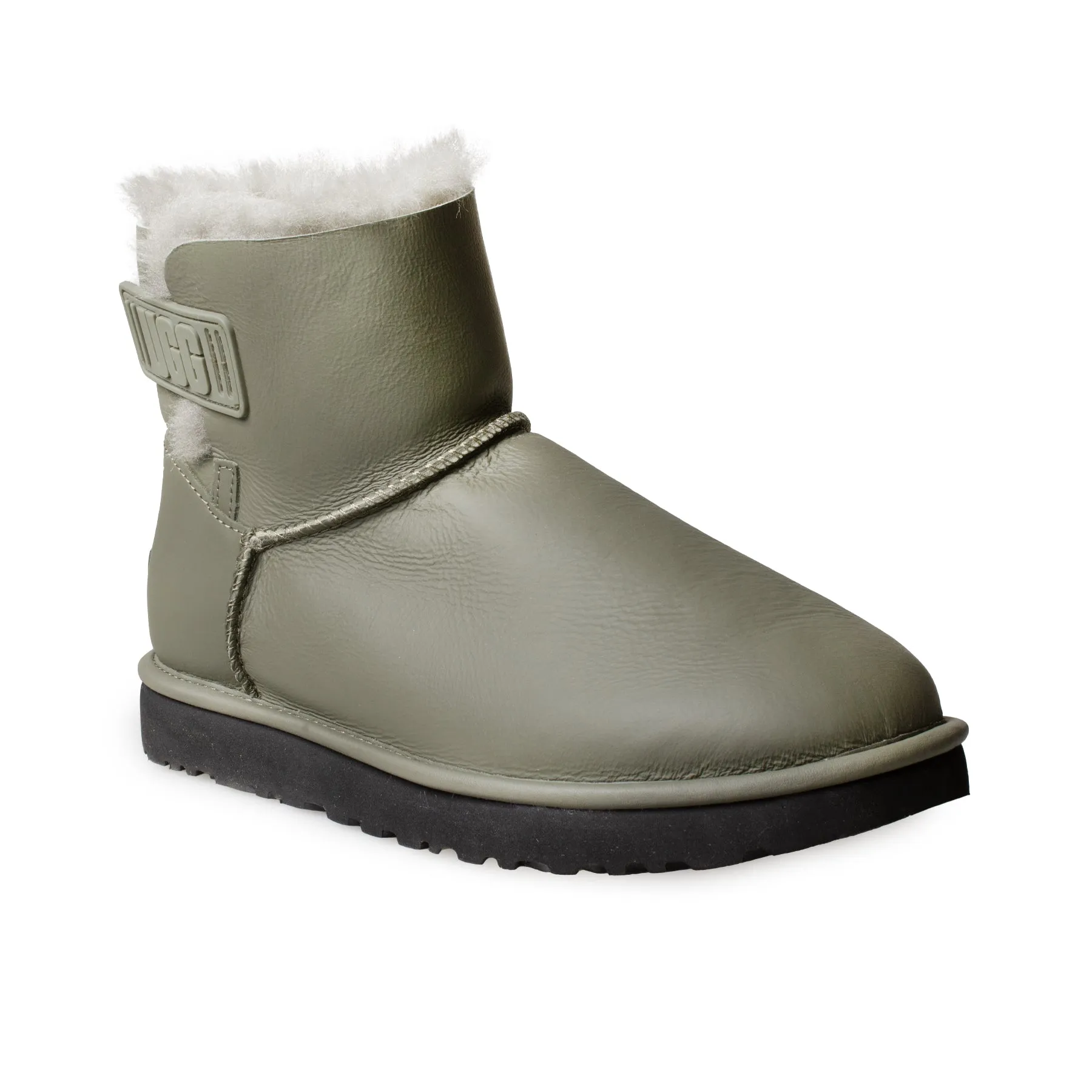 UGG Mini Bailey boots - Women's in ultra matte seaweed with logo strap.