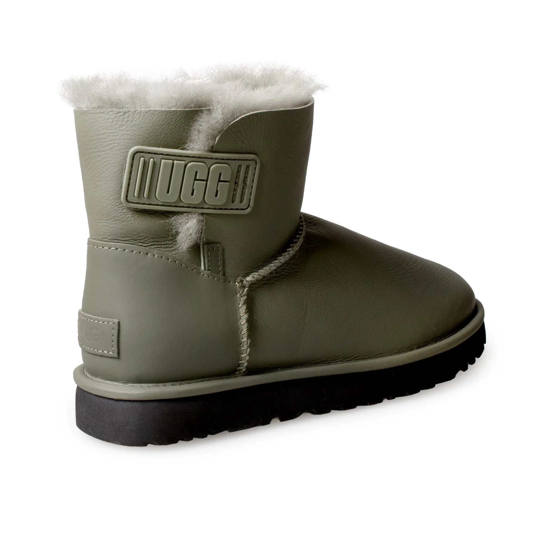 UGG Mini Bailey boots - Women's in ultra matte seaweed with logo strap.