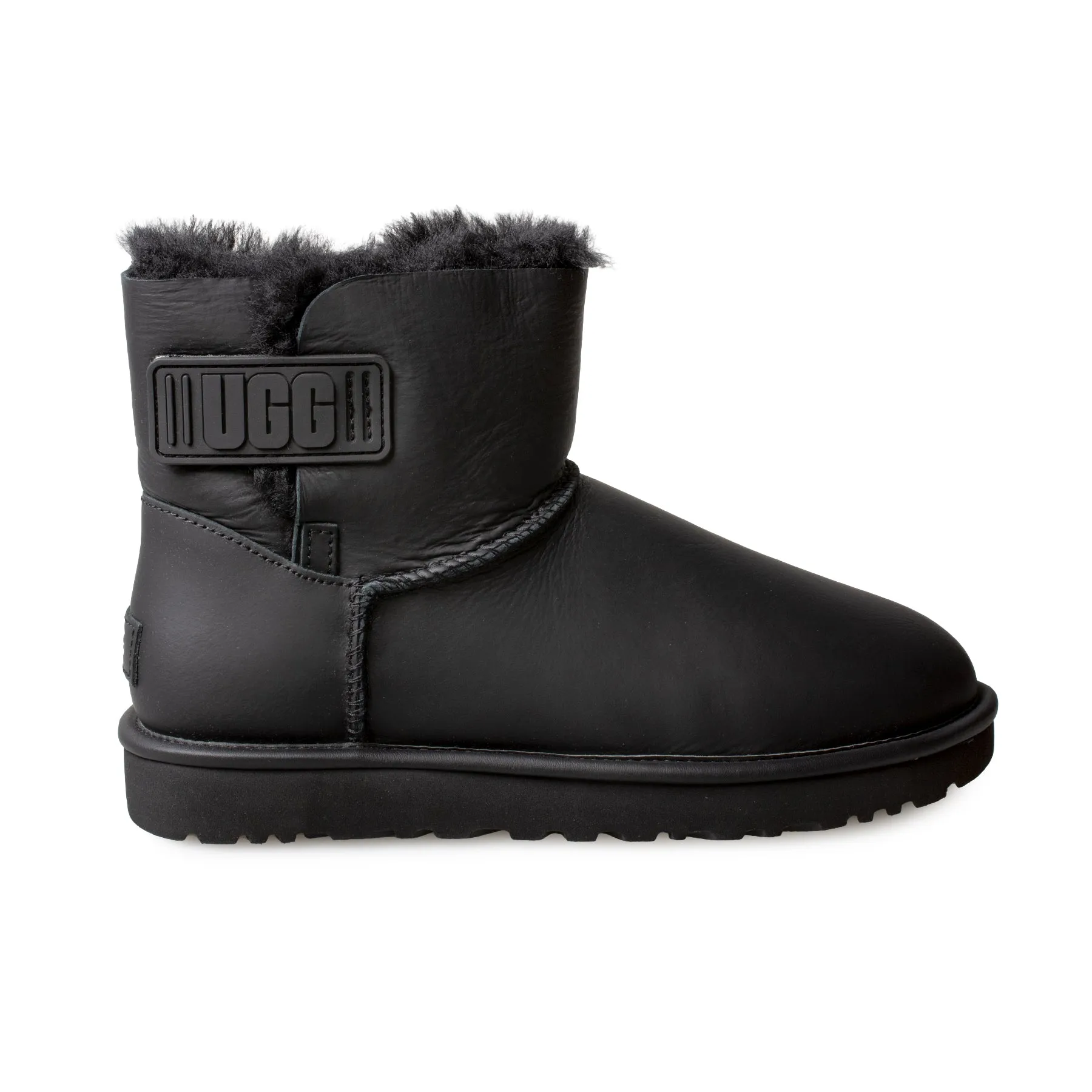 UGG Mini Bailey Boots - Women's - Ultra Matte Black - Logo Strap