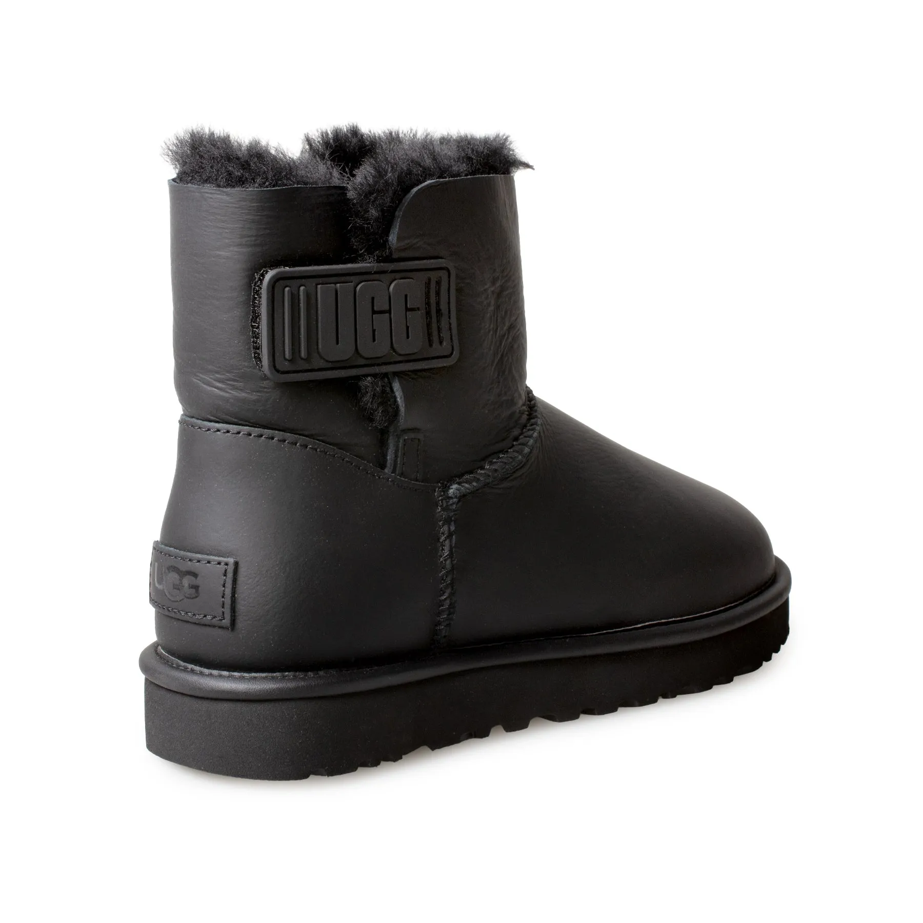 UGG Mini Bailey Boots - Women's - Ultra Matte Black - Logo Strap