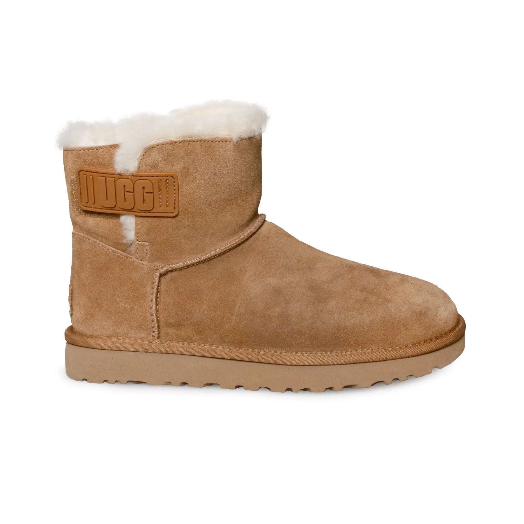 UGG Mini Bailey Logo Strap Boots Chestnut Women's