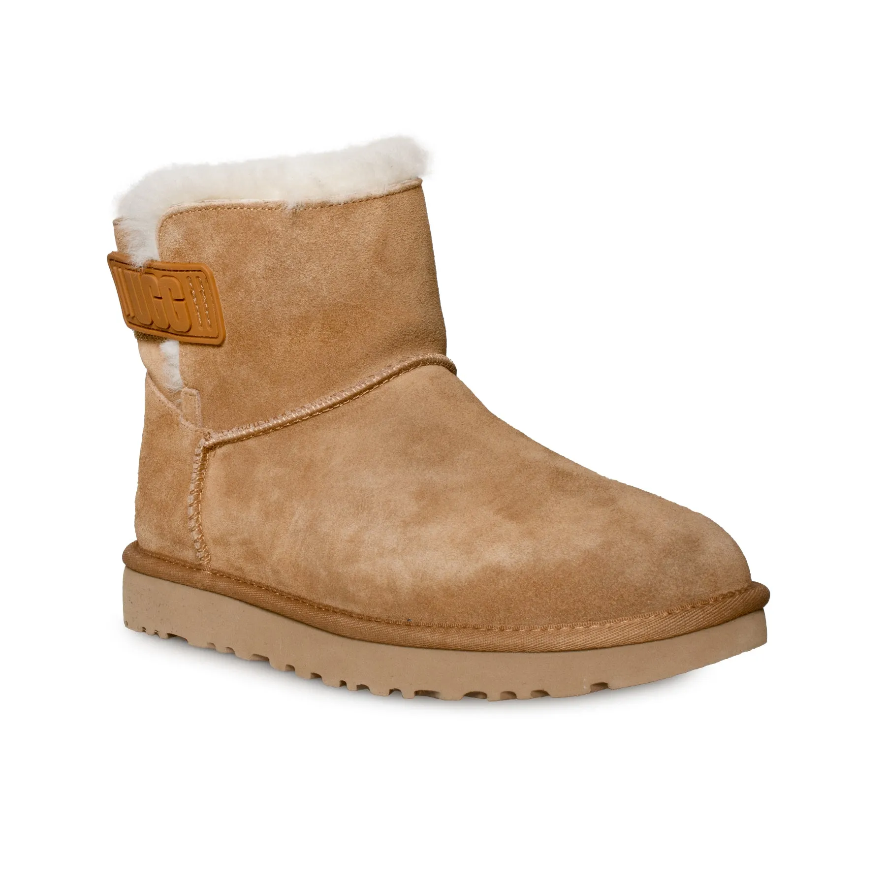 UGG Mini Bailey Logo Strap Boots Chestnut Women's