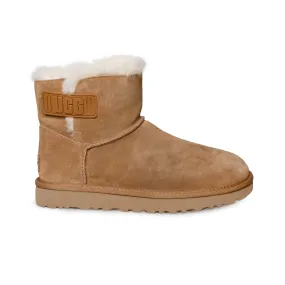 UGG Mini Bailey Logo Strap Boots Chestnut Women's