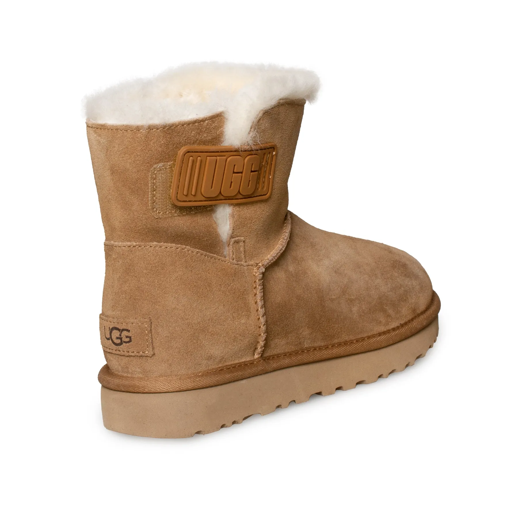 UGG Mini Bailey Logo Strap Boots Chestnut Women's