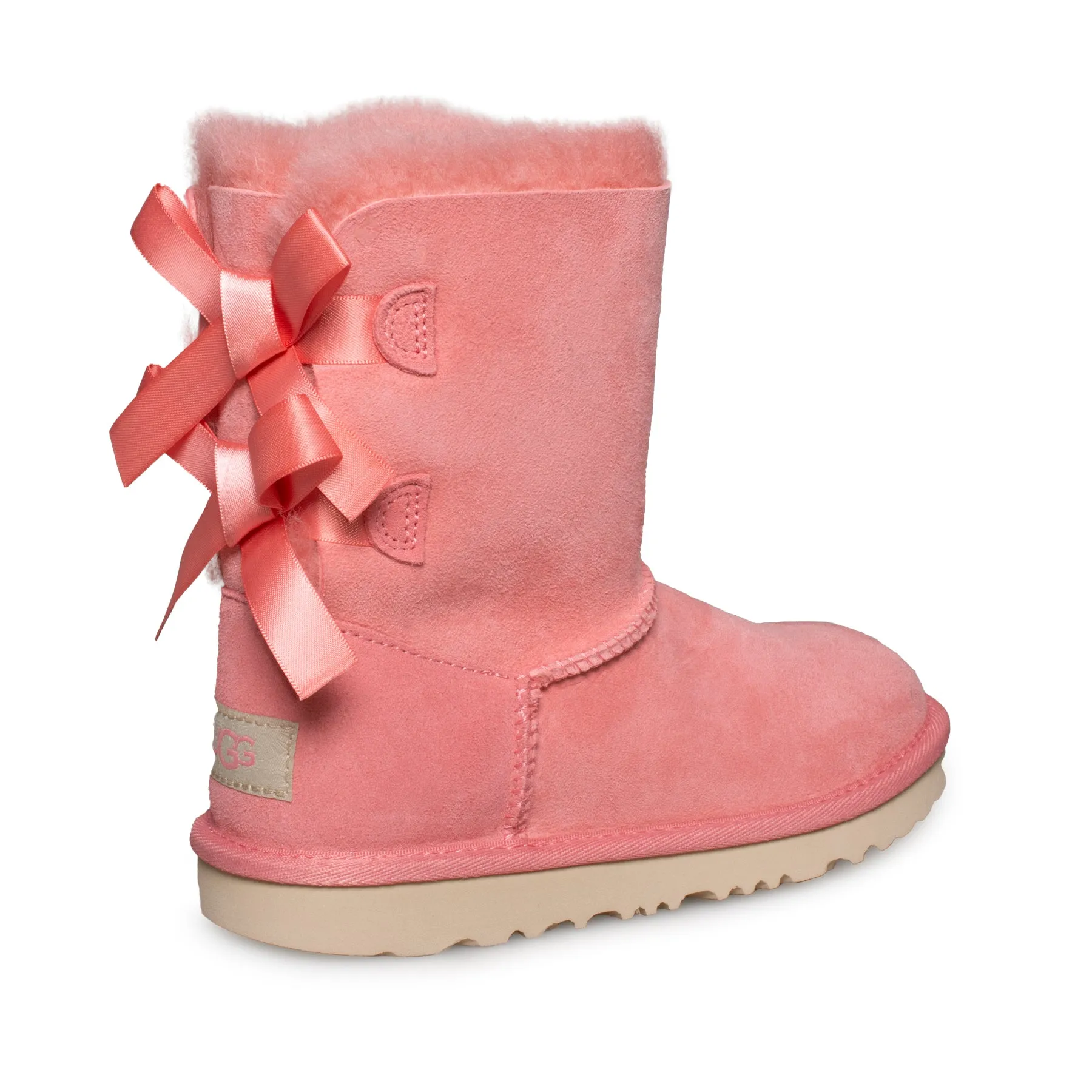 UGG Pink Blossom Youth Bailey Bow II Boots