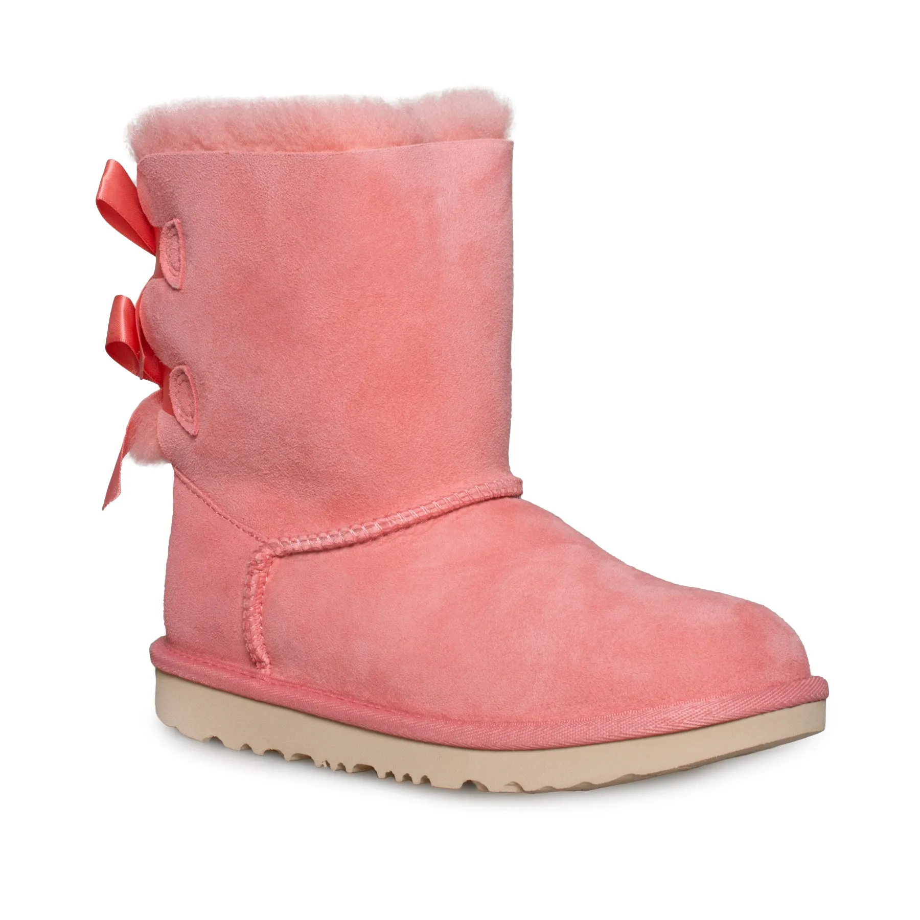 UGG Pink Blossom Youth Bailey Bow II Boots