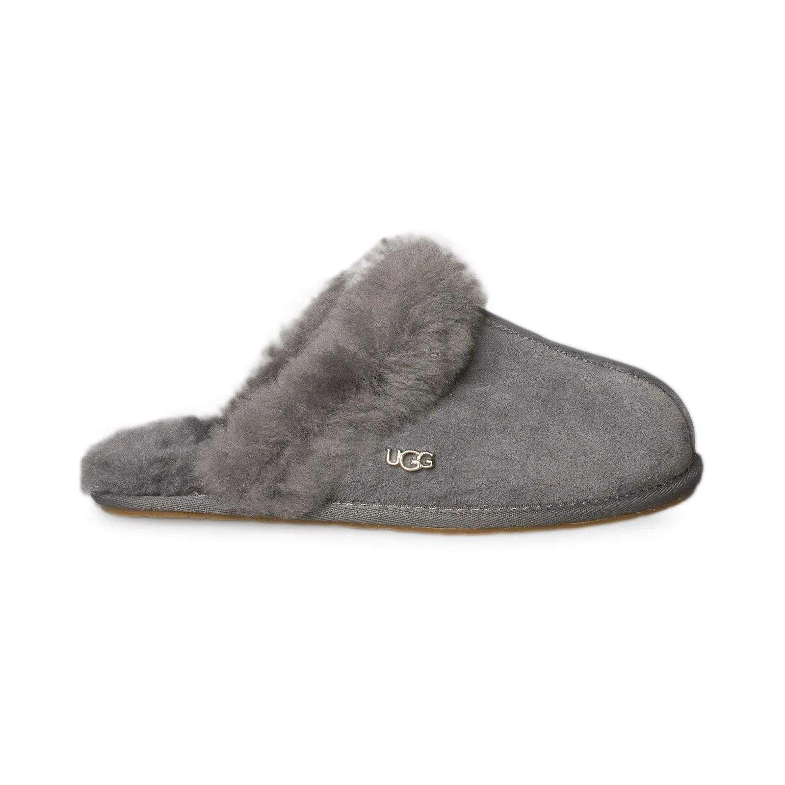 UGG Slippers Charcoal Women's - Scuffette II Metal Logo