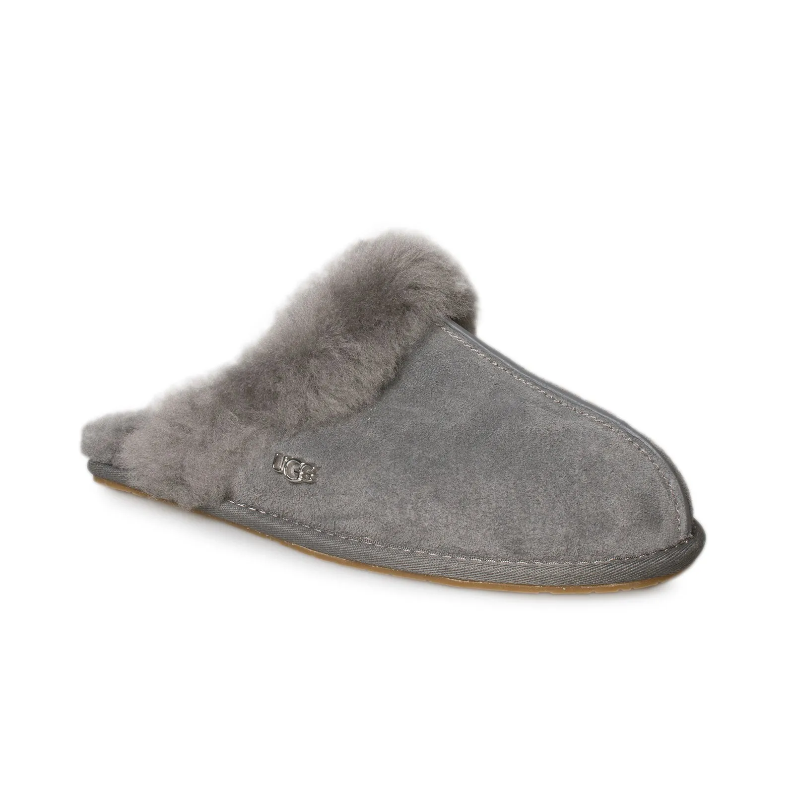 UGG Slippers Charcoal Women's - Scuffette II Metal Logo