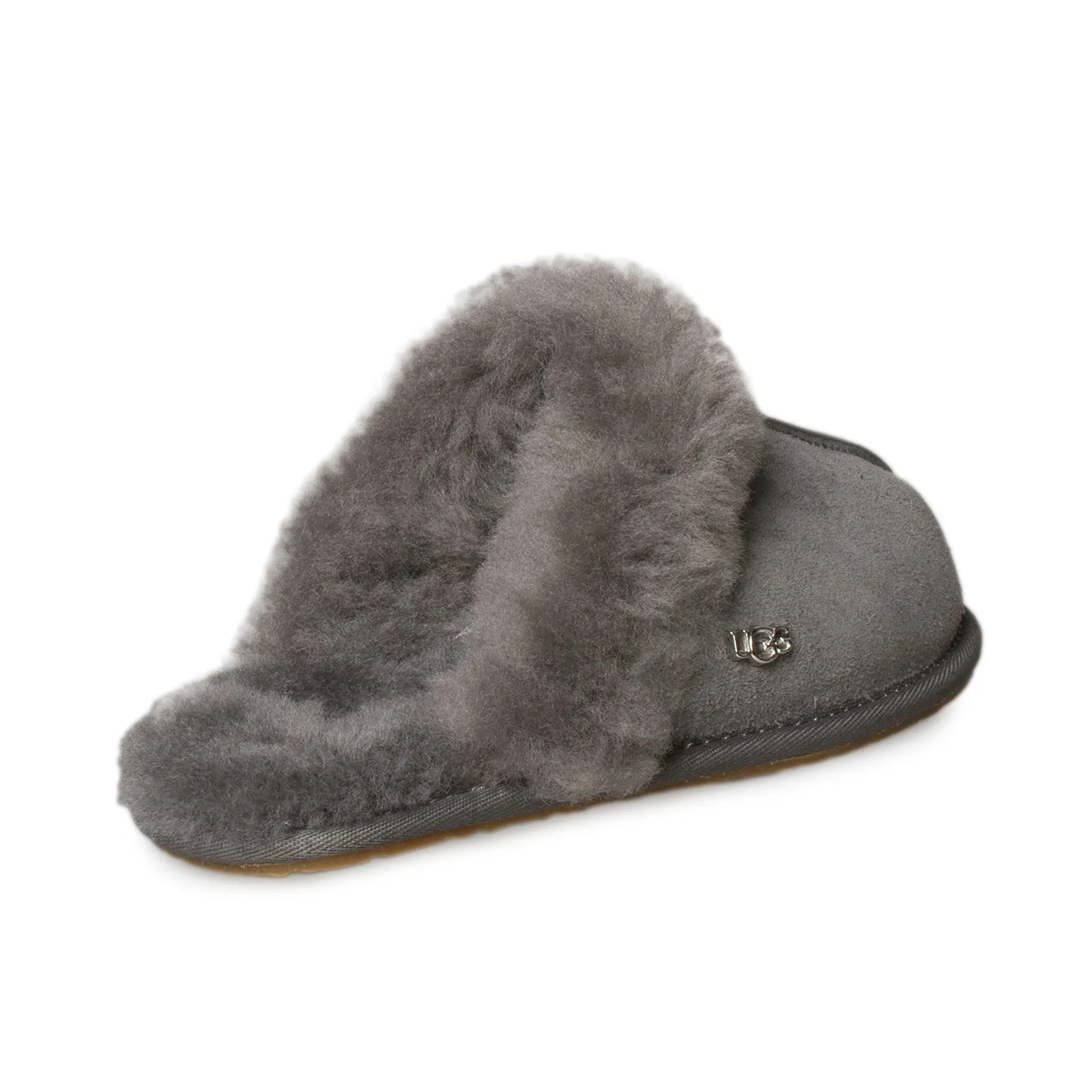 UGG Slippers Charcoal Women's - Scuffette II Metal Logo