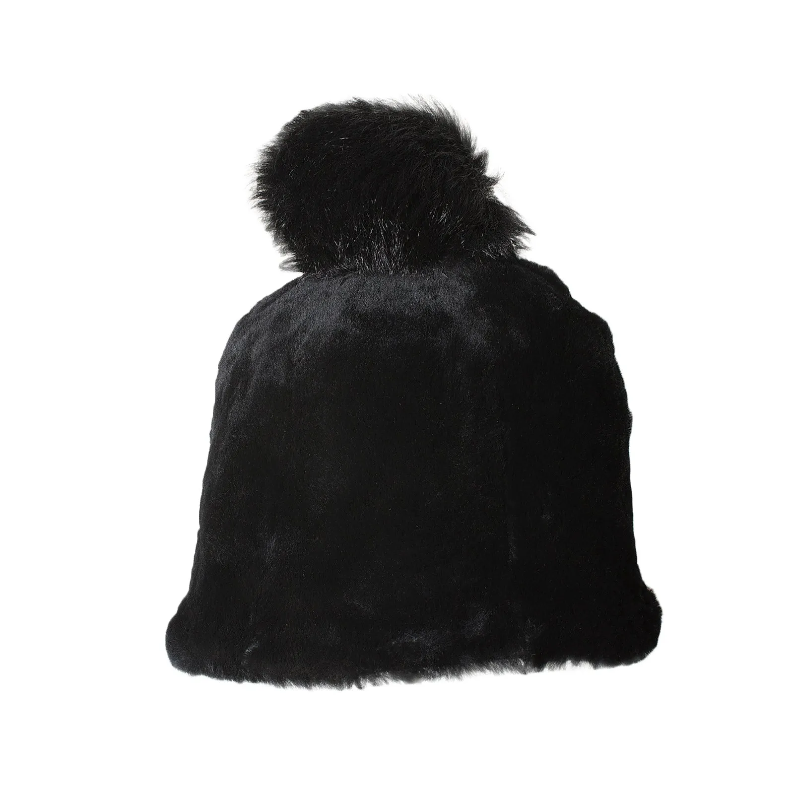 UGG Solid Sheepskin Beanie Black Women's