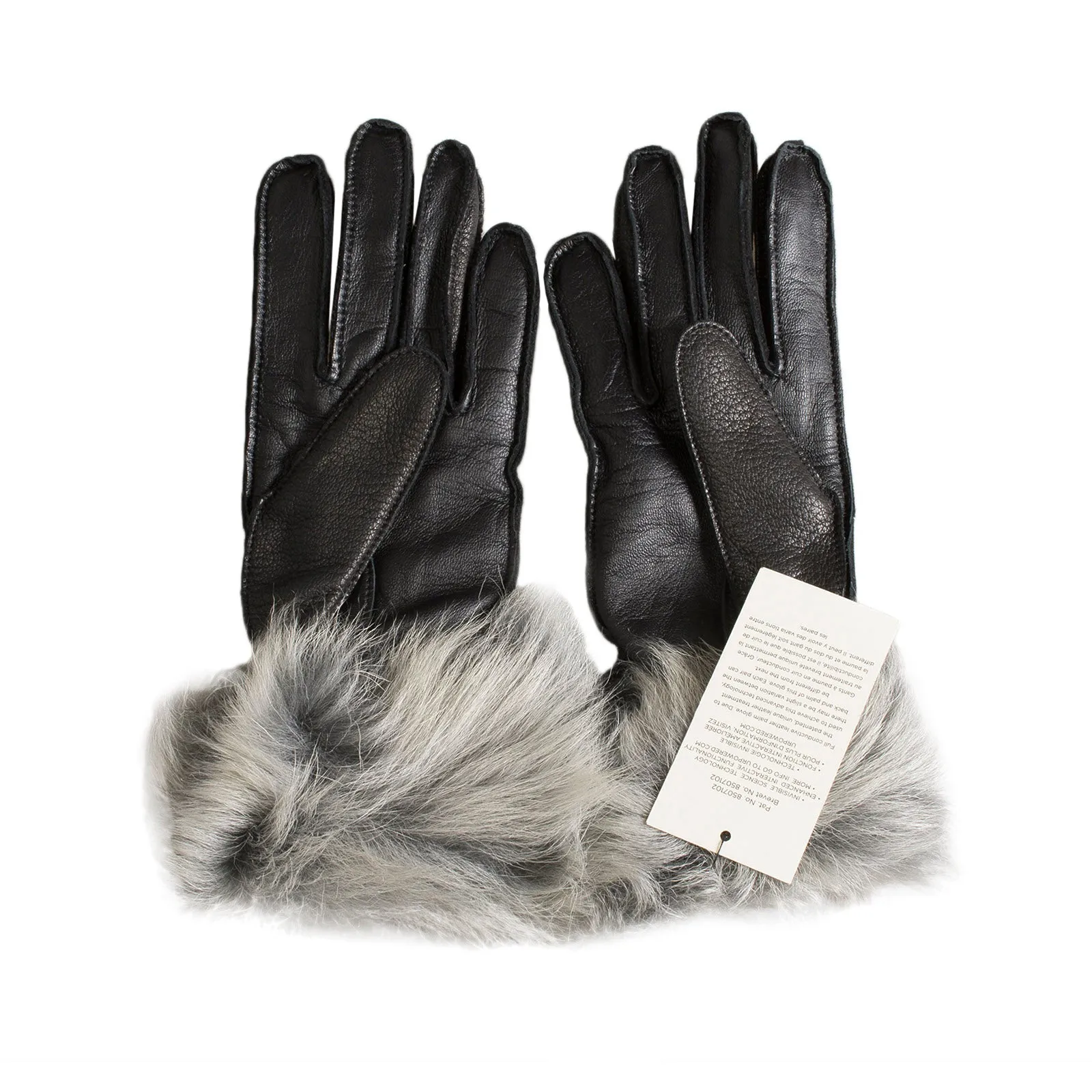 UGG Toscana Leather Black Gloves - Women's