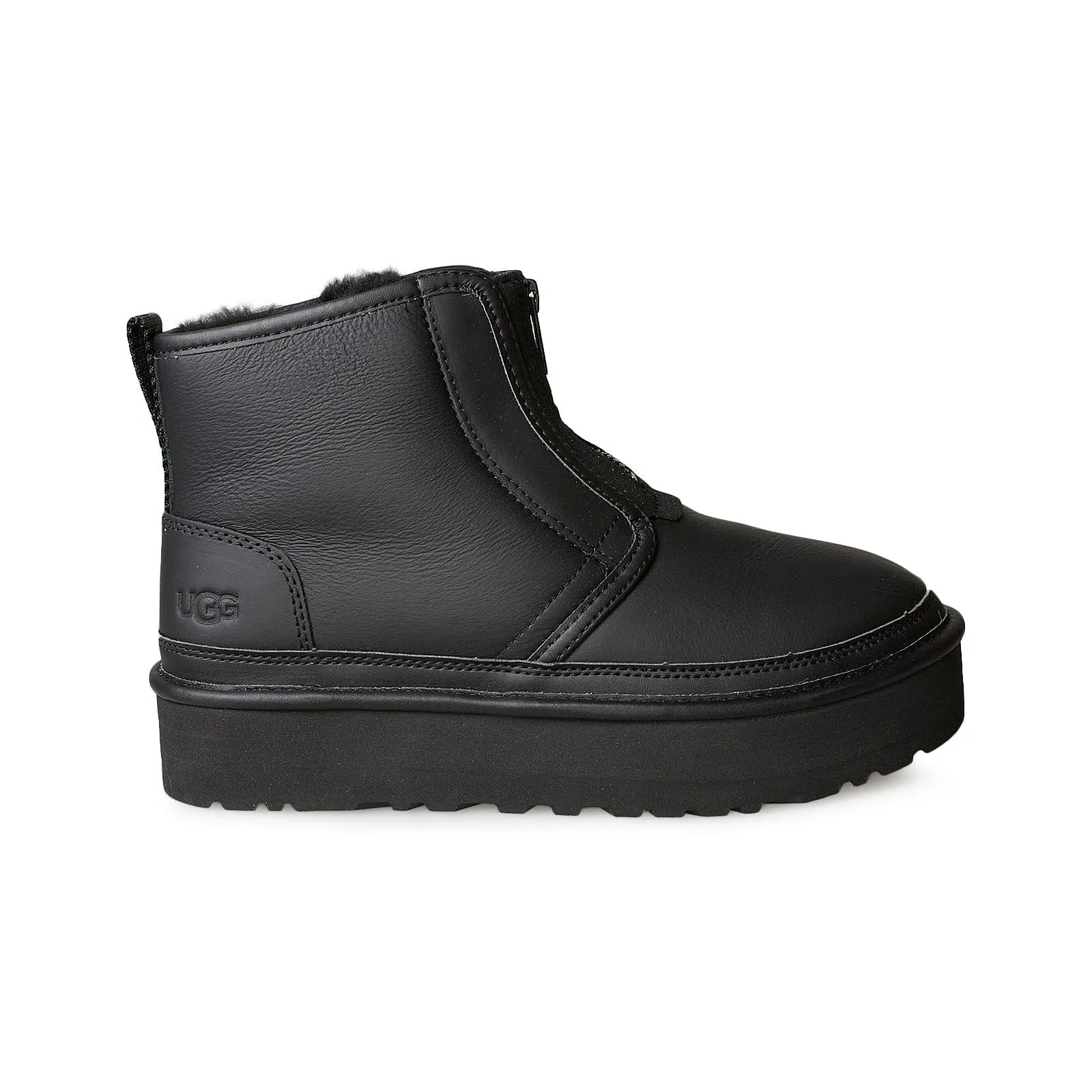 UGG Women's Neumel Platform Zip Boots - Ultra Matte Black