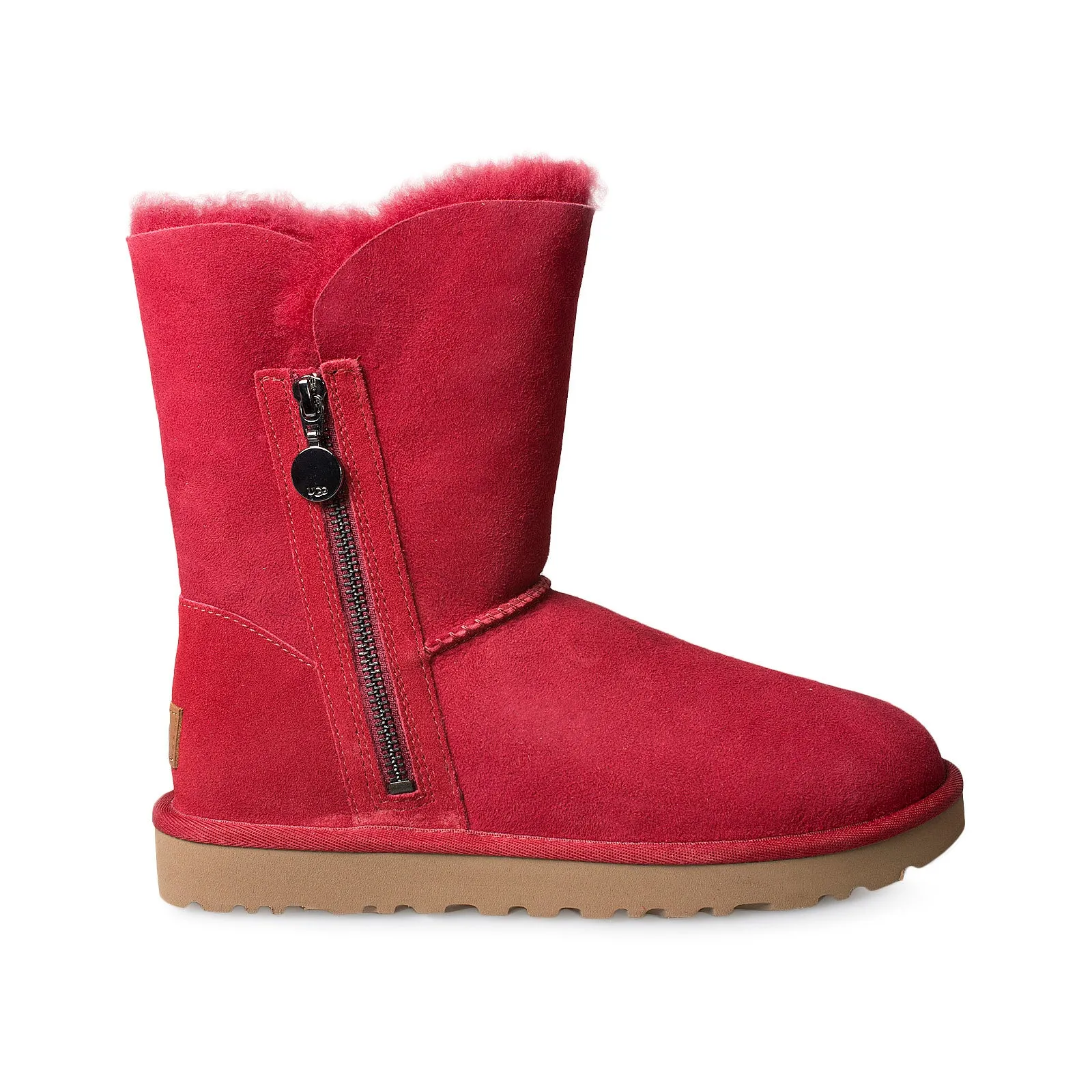 UGG Women's Red Zip Short Bailey Kiss Boots