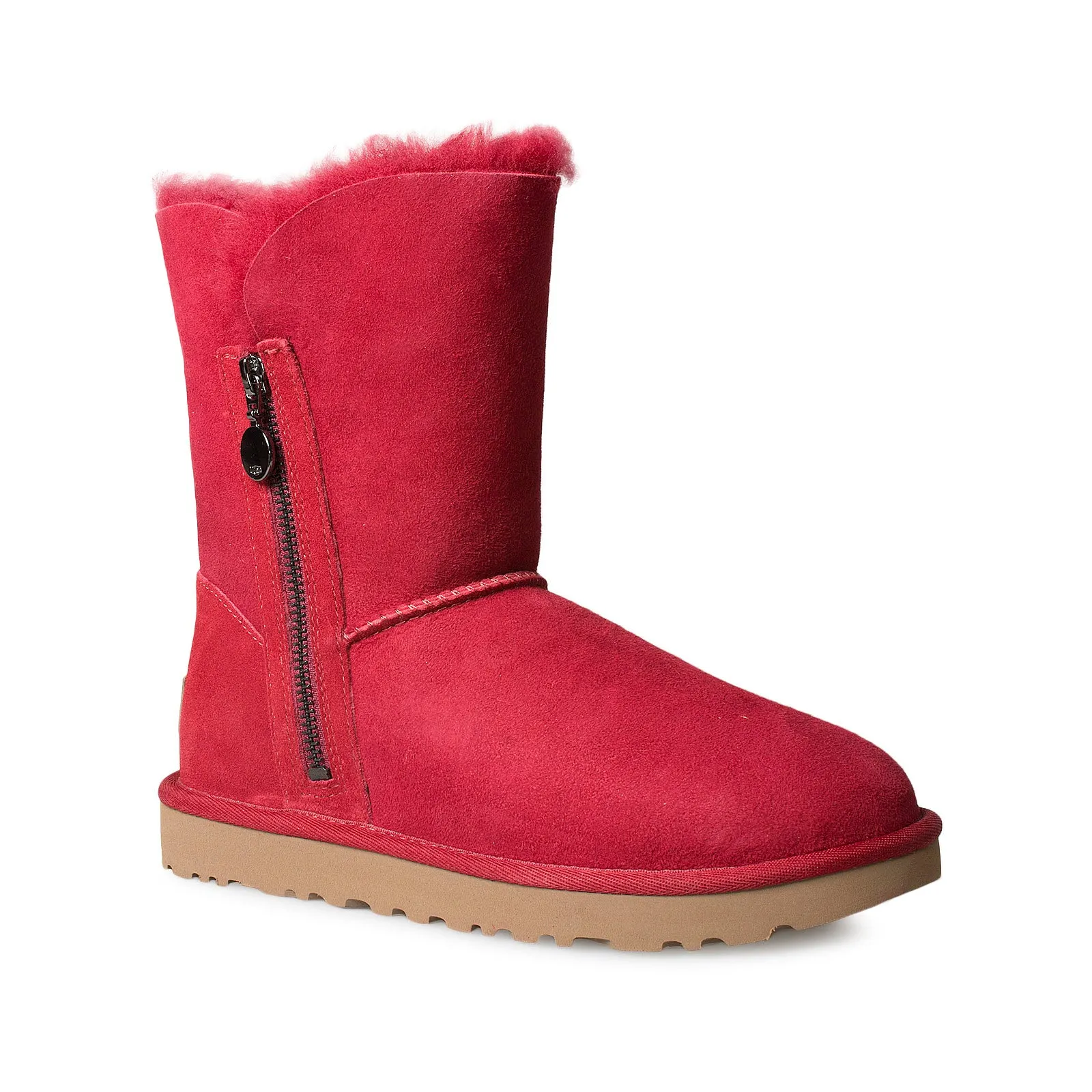 UGG Women's Red Zip Short Bailey Kiss Boots