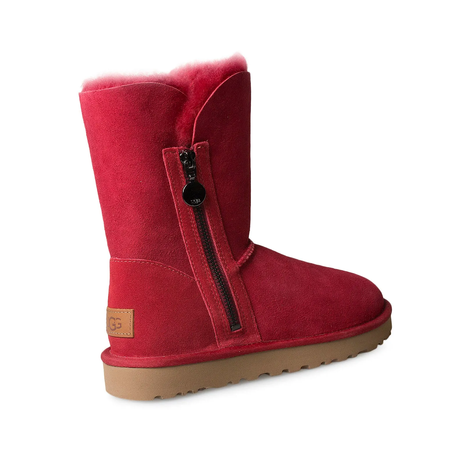 UGG Women's Red Zip Short Bailey Kiss Boots