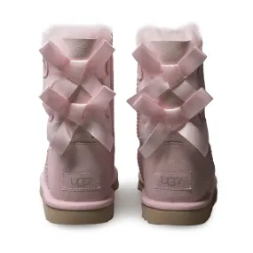 UGG Youth Seashell Pink Boots with Bailey Bow II