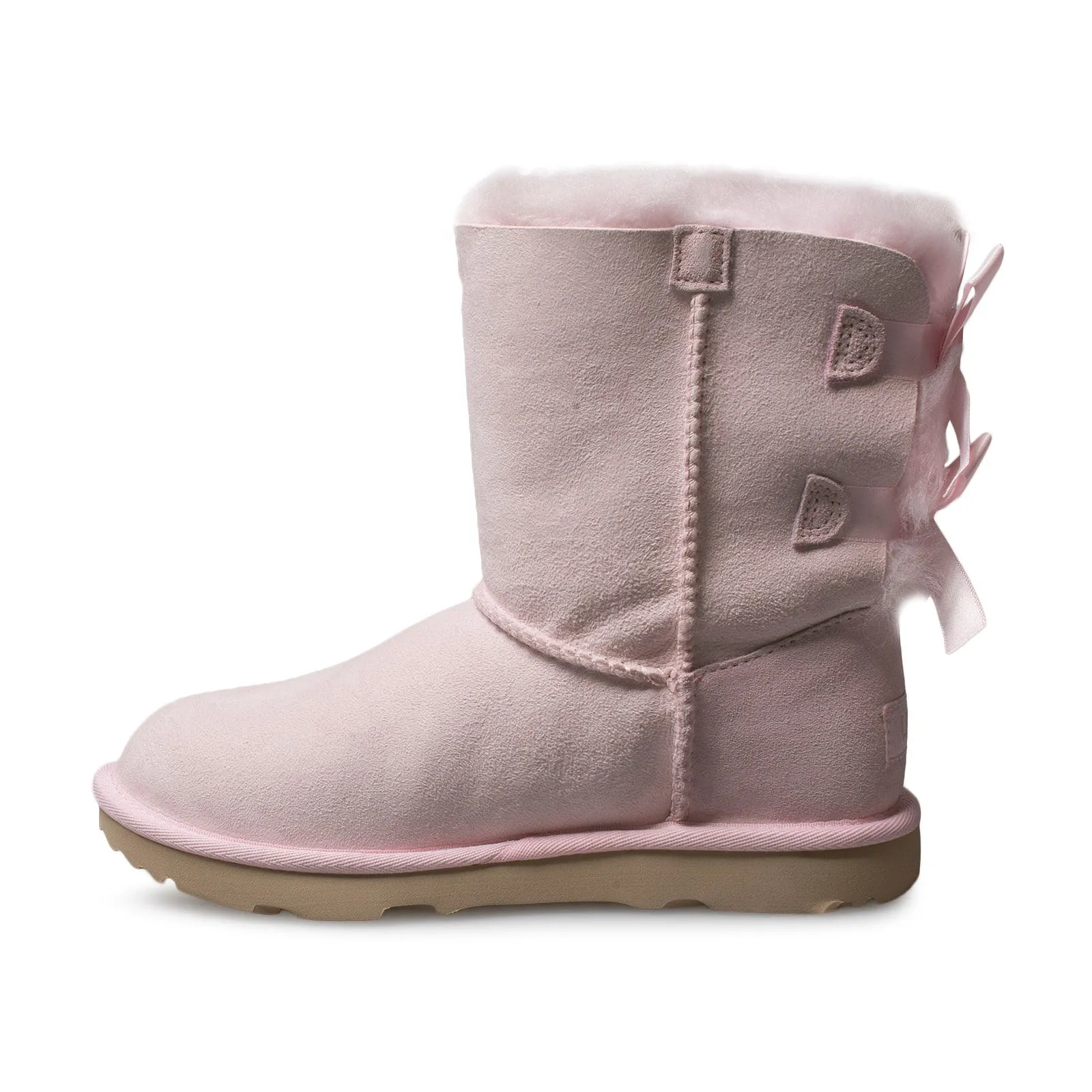 UGG Youth Seashell Pink Boots with Bailey Bow II