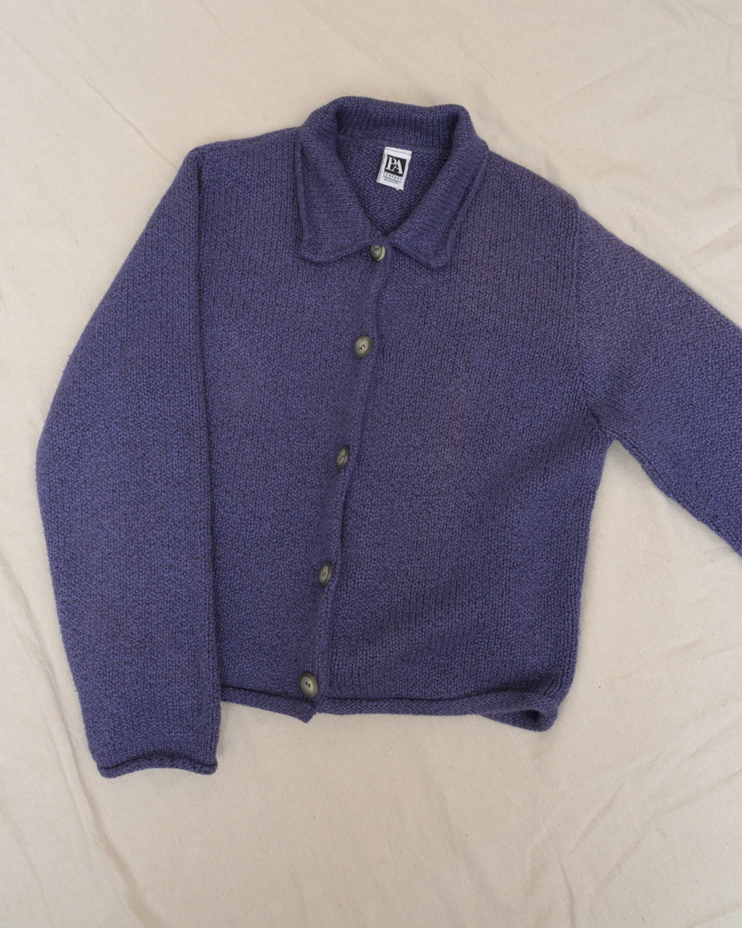 Vintage Lavender Knit Cardigan Size Small Medium