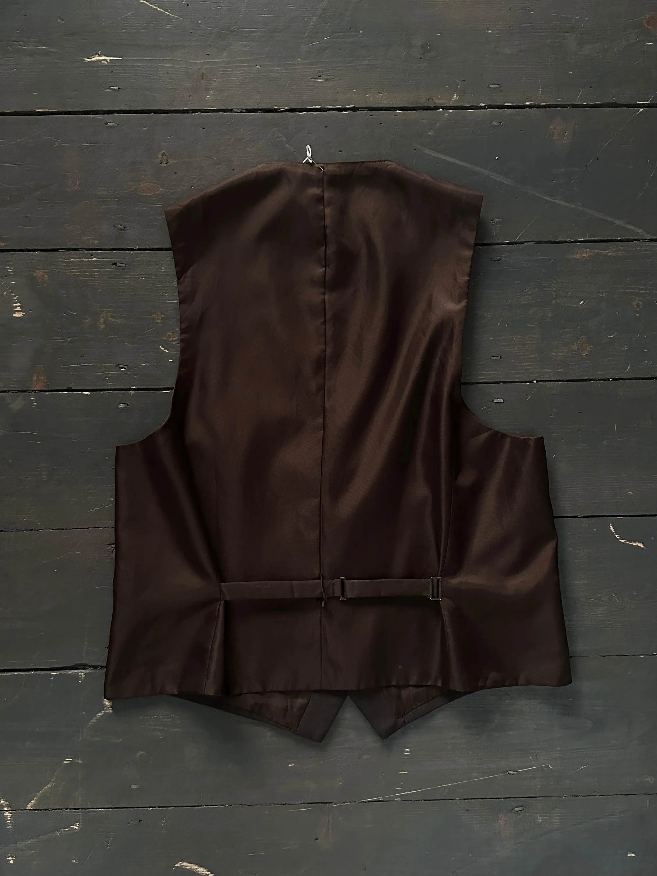 Vintage Pure Wool Tailored Waistcoat - L