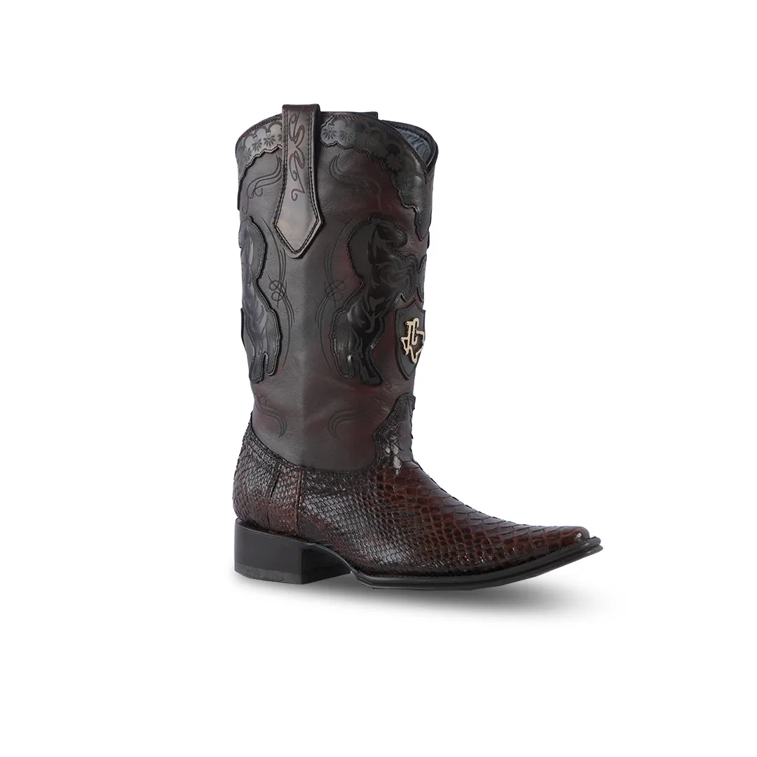 Western Boots Python Colecc Caballos Cafe Jaspe