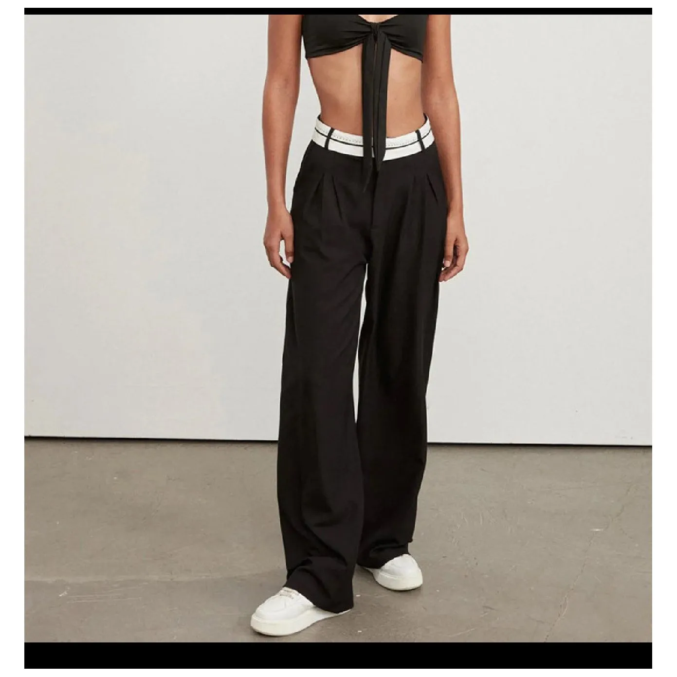 Wide Leg High Waisted Trousers