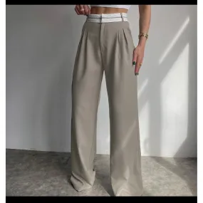 Wide Leg High Waisted Trousers