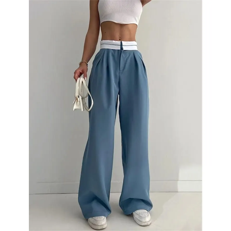 Wide Leg High Waisted Trousers