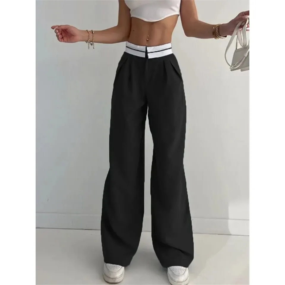 Wide Leg High Waisted Trousers