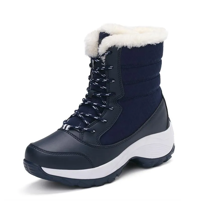 Winter Waterproof Platform Ankle Snow Boots - Warm and Stylish Women's Footwear