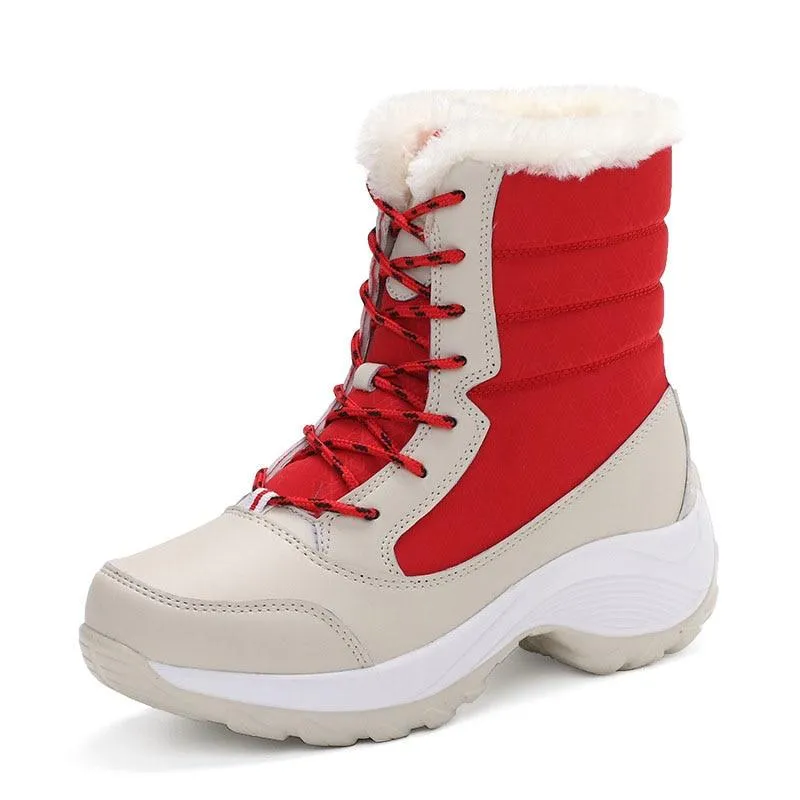 Winter Waterproof Platform Ankle Snow Boots - Warm and Stylish Women's Footwear