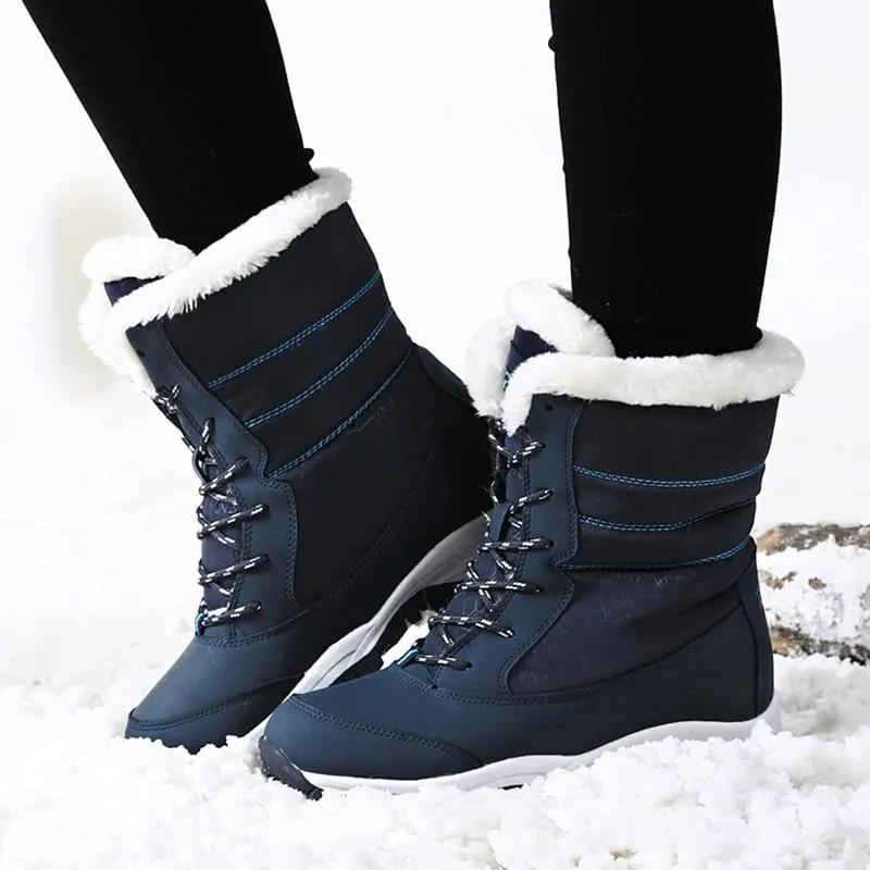 Winter Waterproof Platform Ankle Snow Boots - Warm and Stylish Women's Footwear