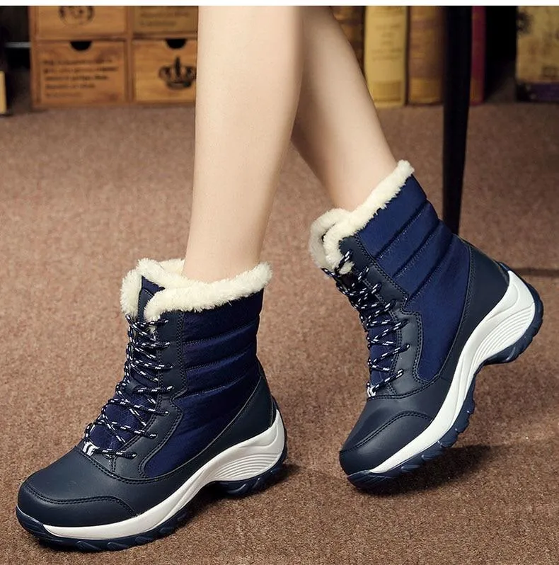 Winter Waterproof Platform Ankle Snow Boots - Warm and Stylish Women's Footwear